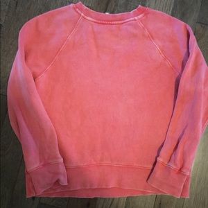 Distressed, cropped FREE PEOPLE sweatshirt.